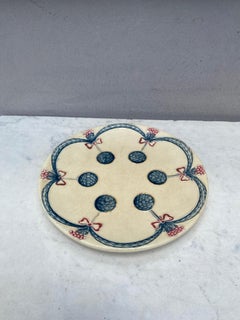 Majolica Flowers Plate Villeroy Boch circa 1890