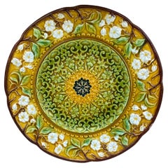 Majolica Flowers Plate Villeroy & Boch, circa 1890