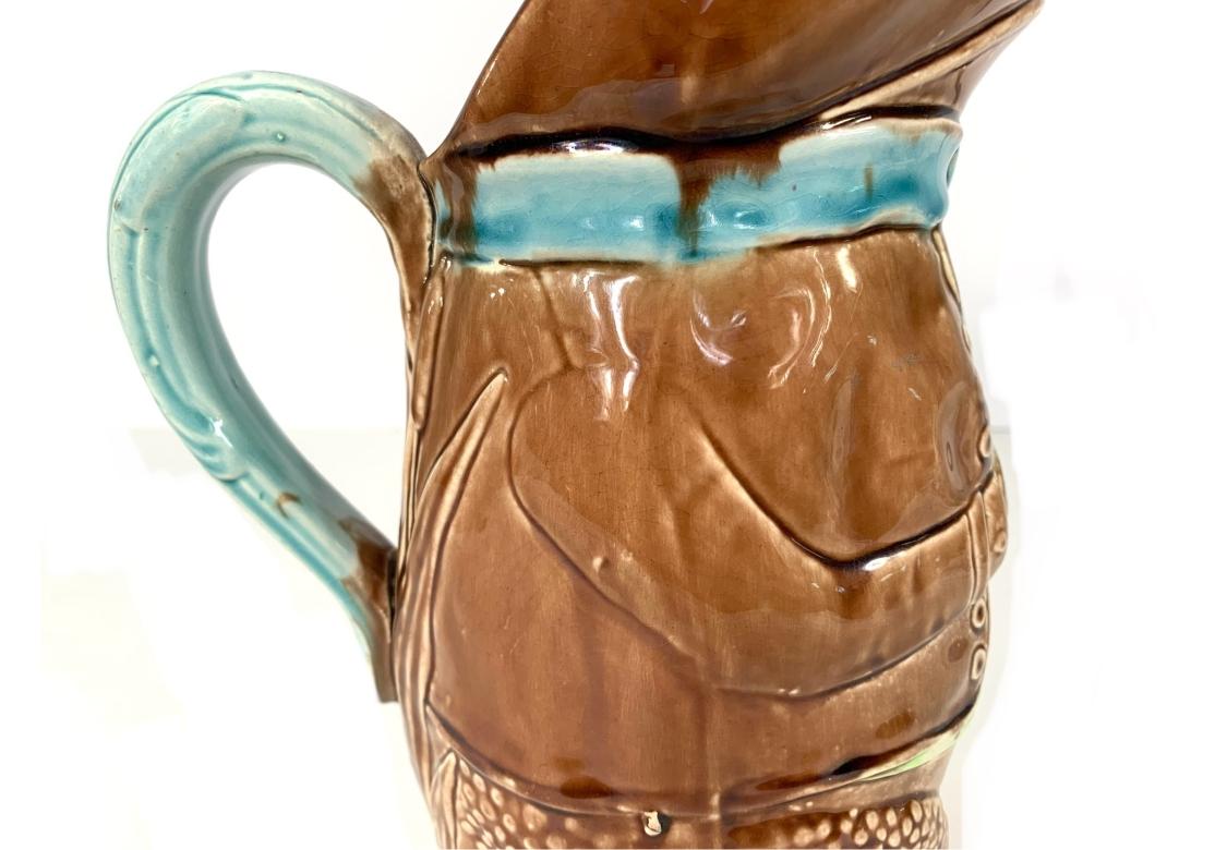 Majolika Französisch Barbotine Kröte Frosch von Fives-Lille 1880 Gustave De Bruyn im Angebot 5