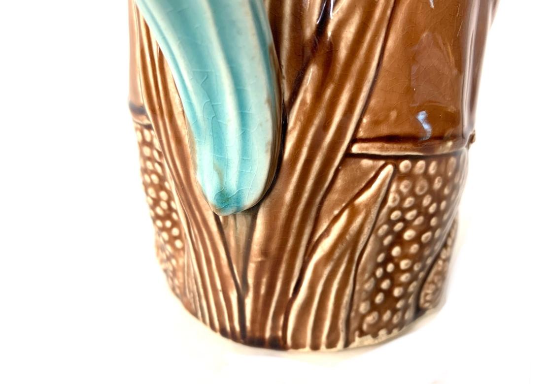 Majolika Französisch Barbotine Kröte Frosch von Fives-Lille 1880 Gustave De Bruyn im Angebot 6