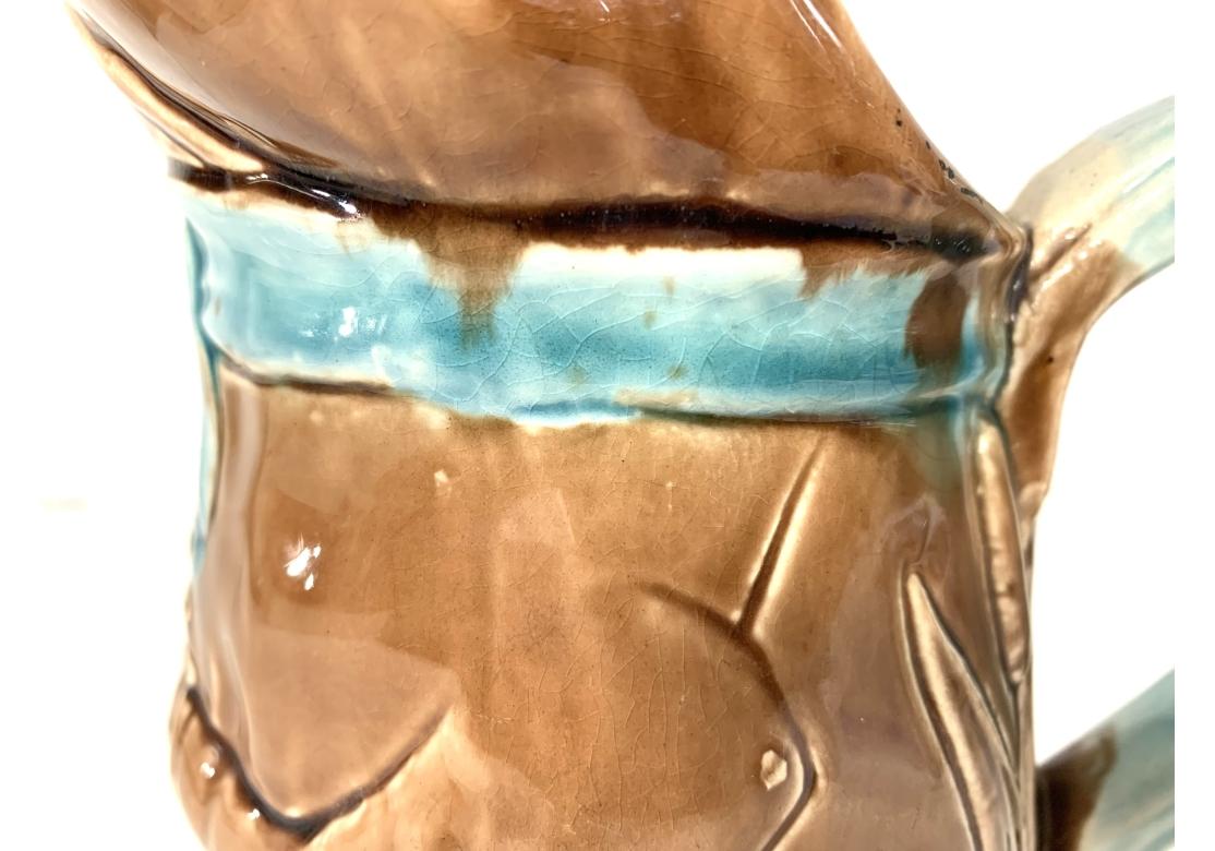 Majolika Französisch Barbotine Kröte Frosch von Fives-Lille 1880 Gustave De Bruyn im Angebot 9