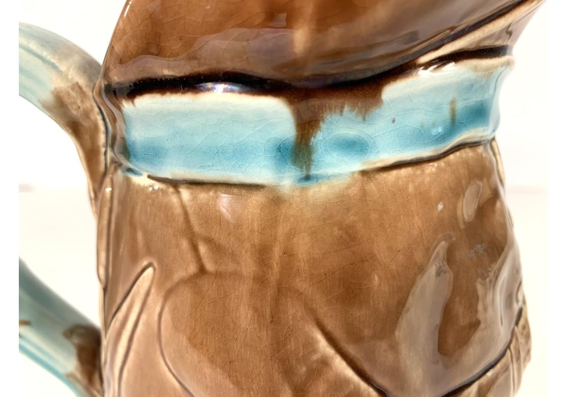 Majolika Französisch Barbotine Kröte Frosch von Fives-Lille 1880 Gustave De Bruyn im Angebot 11