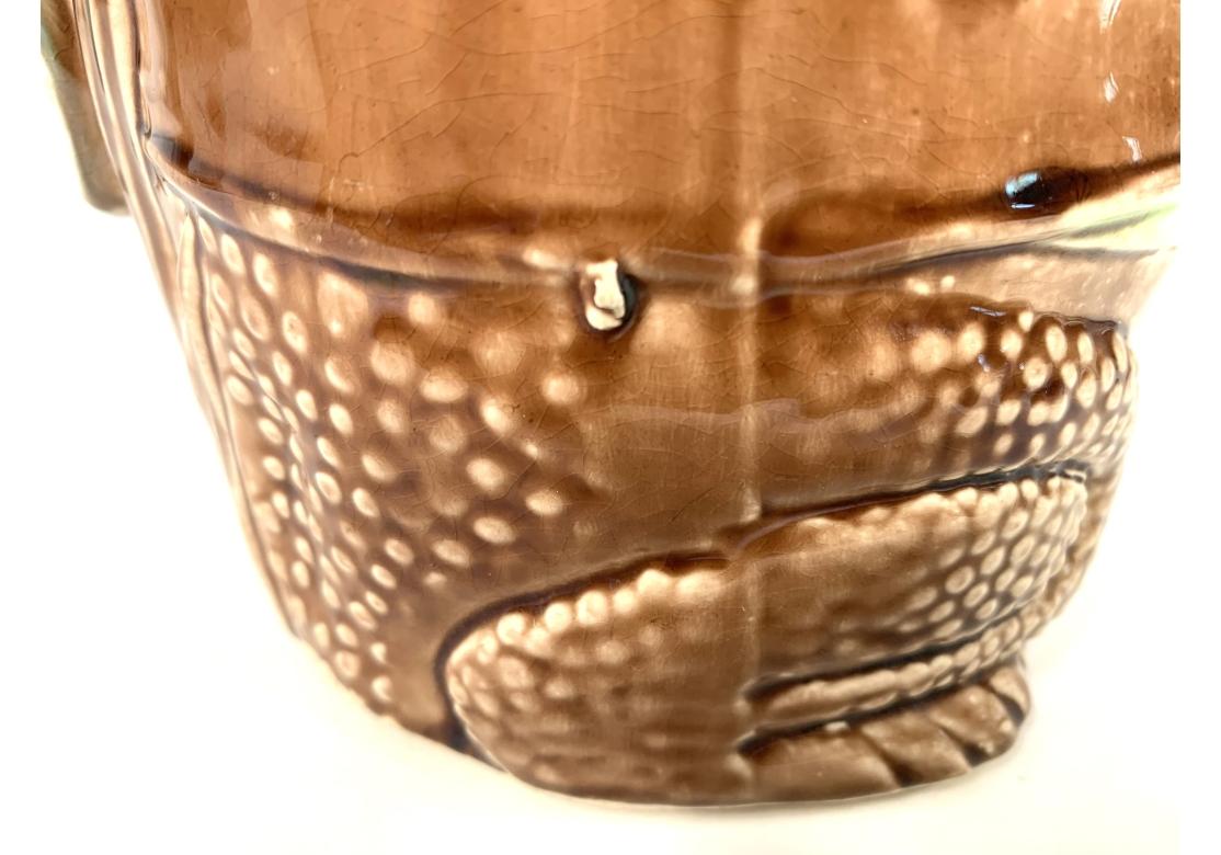 Majolika Französisch Barbotine Kröte Frosch von Fives-Lille 1880 Gustave De Bruyn im Angebot 13