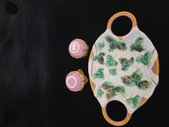 Majolica George Jones Berry Server reproduction, Moteheda