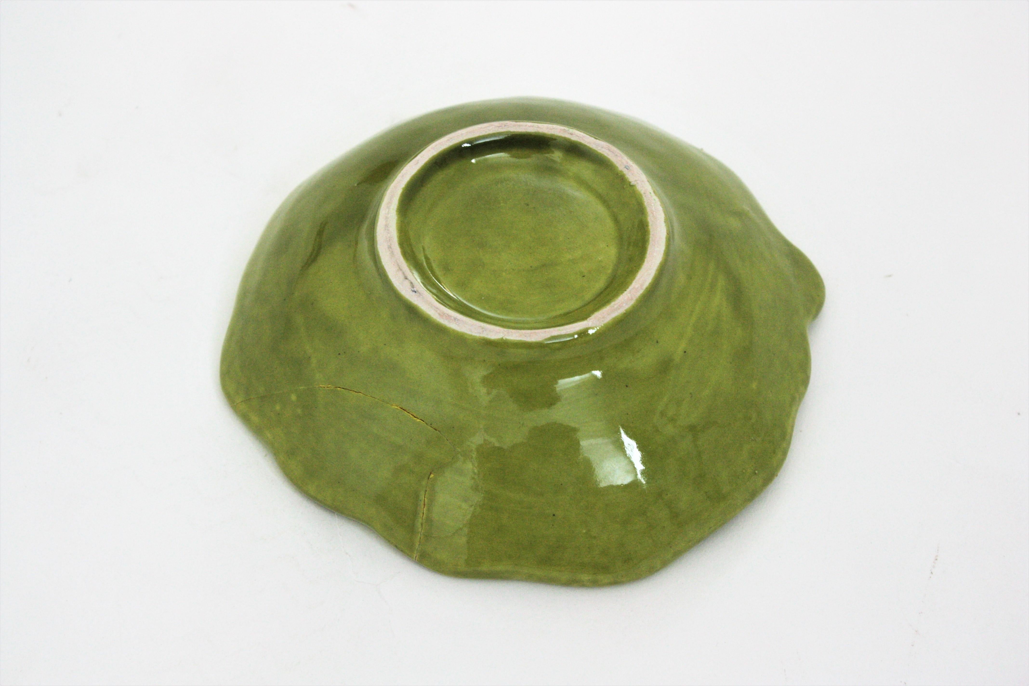 Majolika glasiertes Keramik-Kabel-Tischgeschirr-Servierbesteck für sechs Personen, 1960er Jahre im Angebot 9
