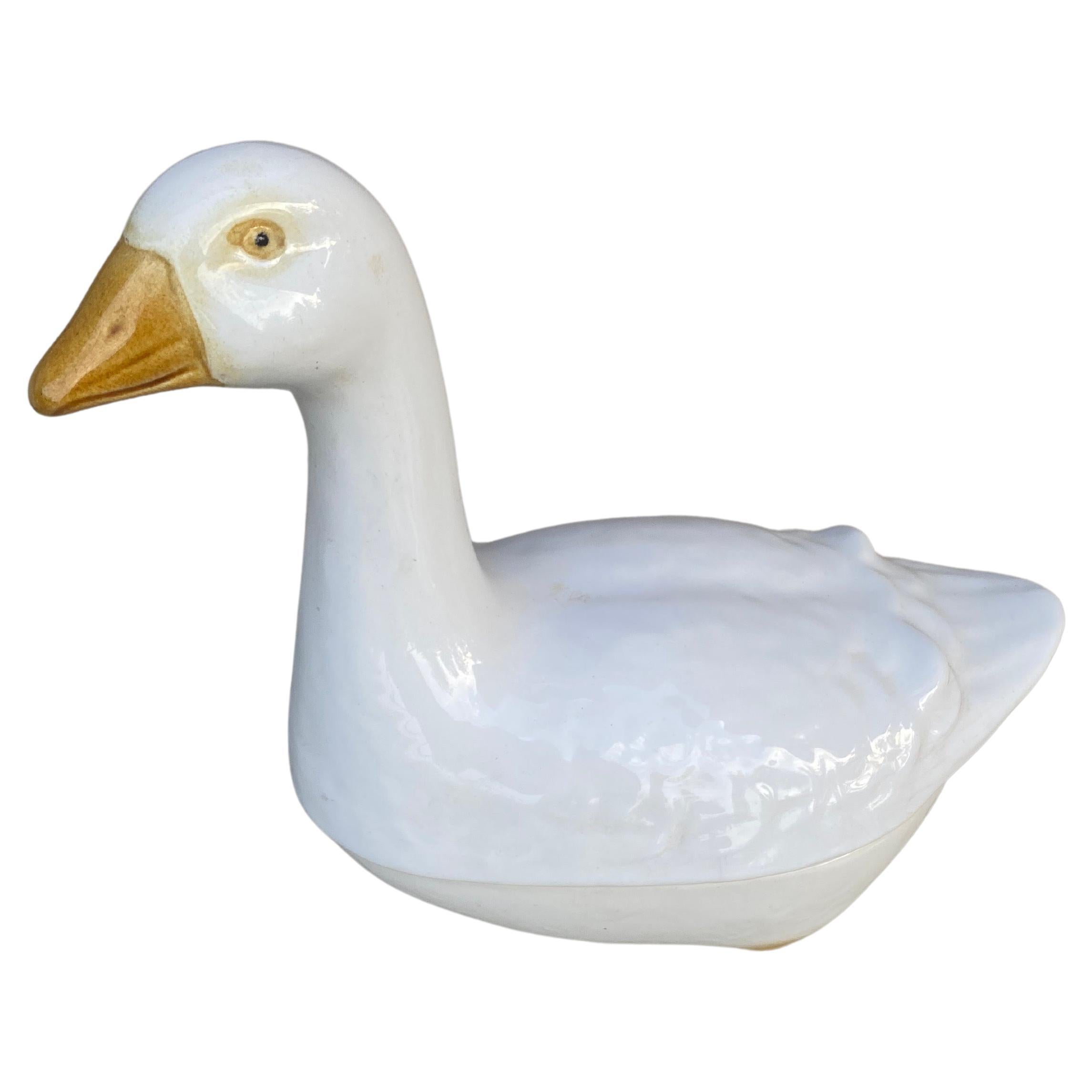 Majolica Goose Tureen, circa 1950 For Sale at 1stDibs
