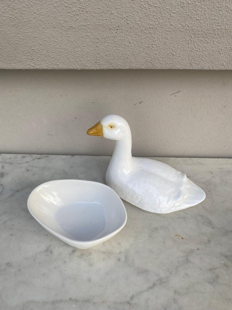 Majolica Goose Tureen, circa 1950 For Sale at 1stDibs