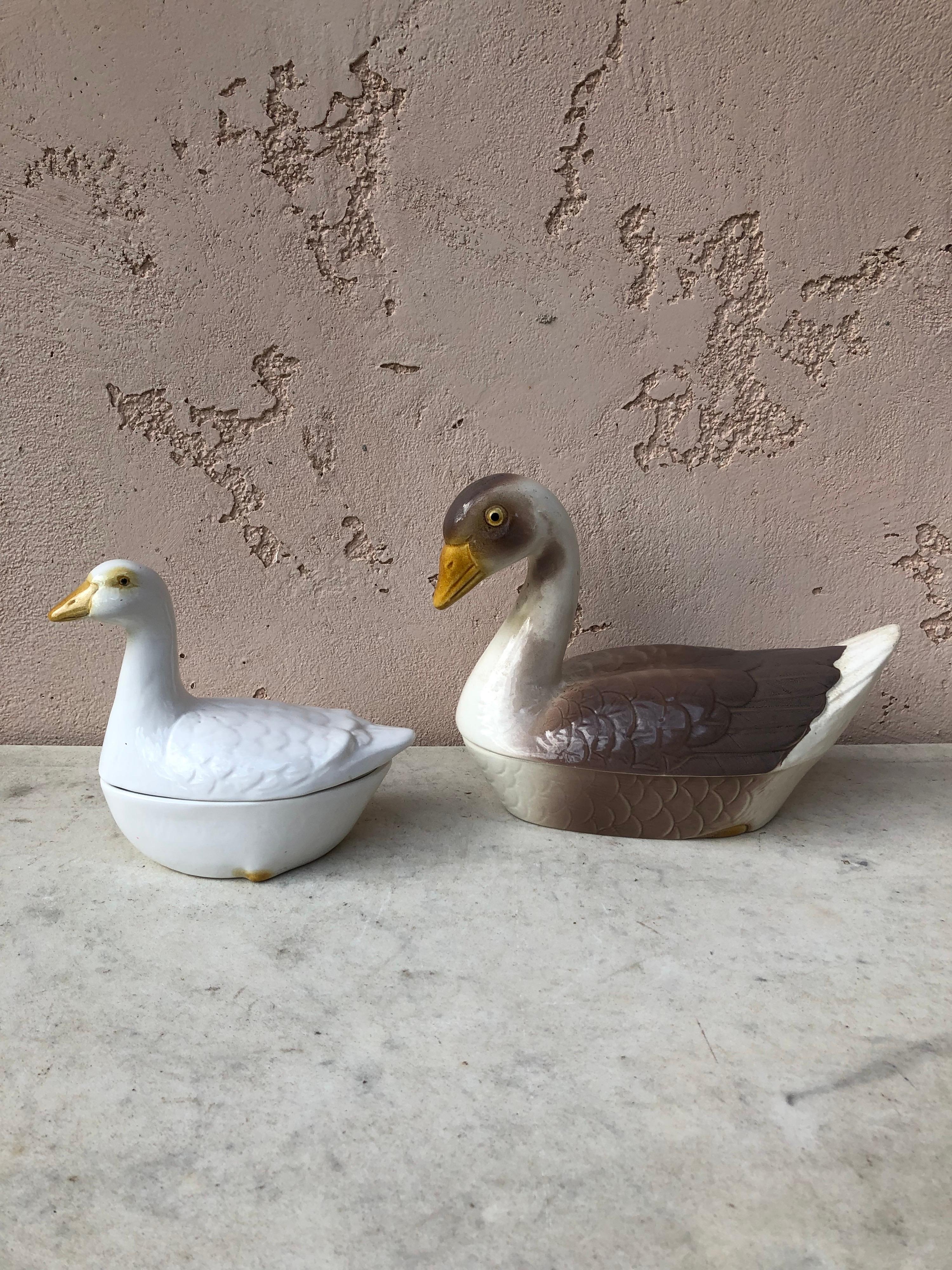 Majolica Goose Tureen, circa 1950 For Sale 1