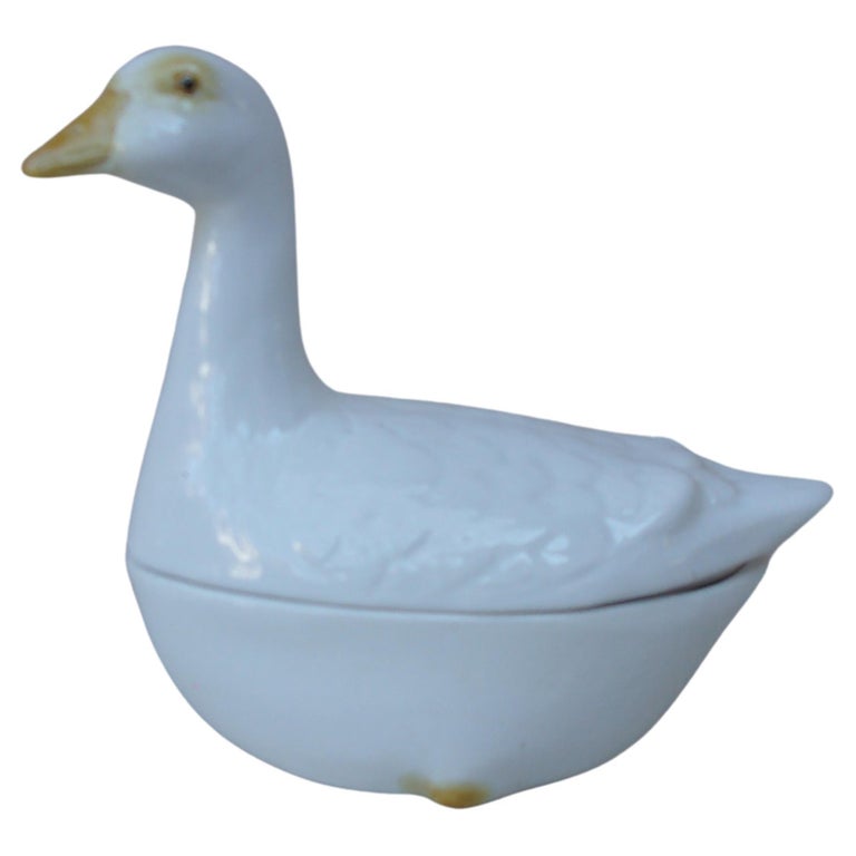 Majolica Goose Tureen, circa 1950 For Sale at 1stDibs