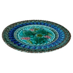 Majolica Grape Plate Villeroy Boch circa 1890