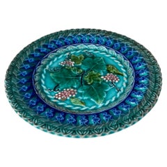 Majolica Grape Plate Villeroy Boch circa 1890