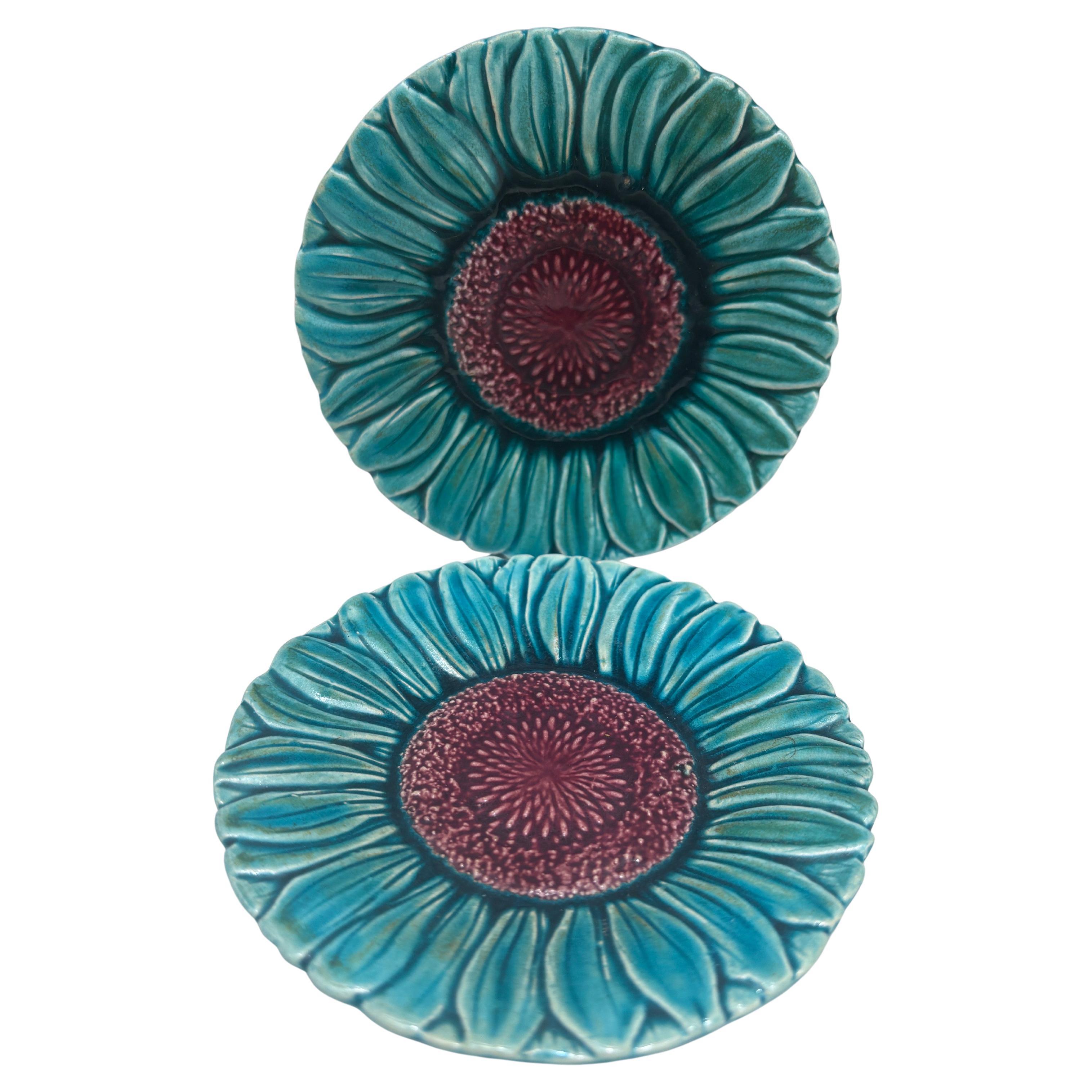 Majolica Grape Plate Villeroy Boch circa 1890 Alemán en venta