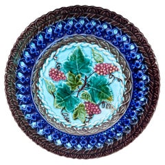Majolica Grape Plate Villeroy Boch circa 1890