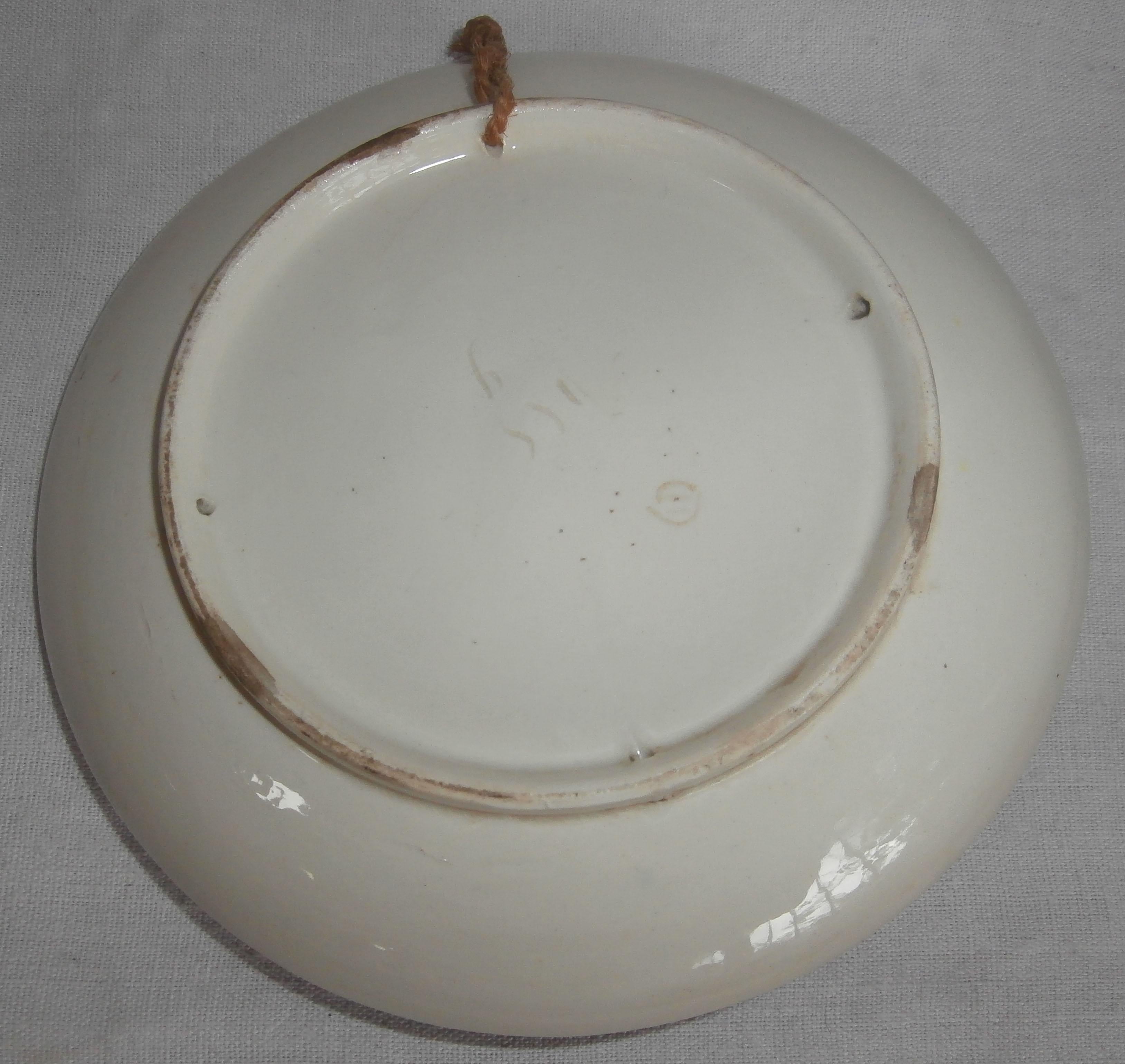 Majolika-Grapefruit-Wandteller Fives Lille, um 1880 (Keramik) im Angebot