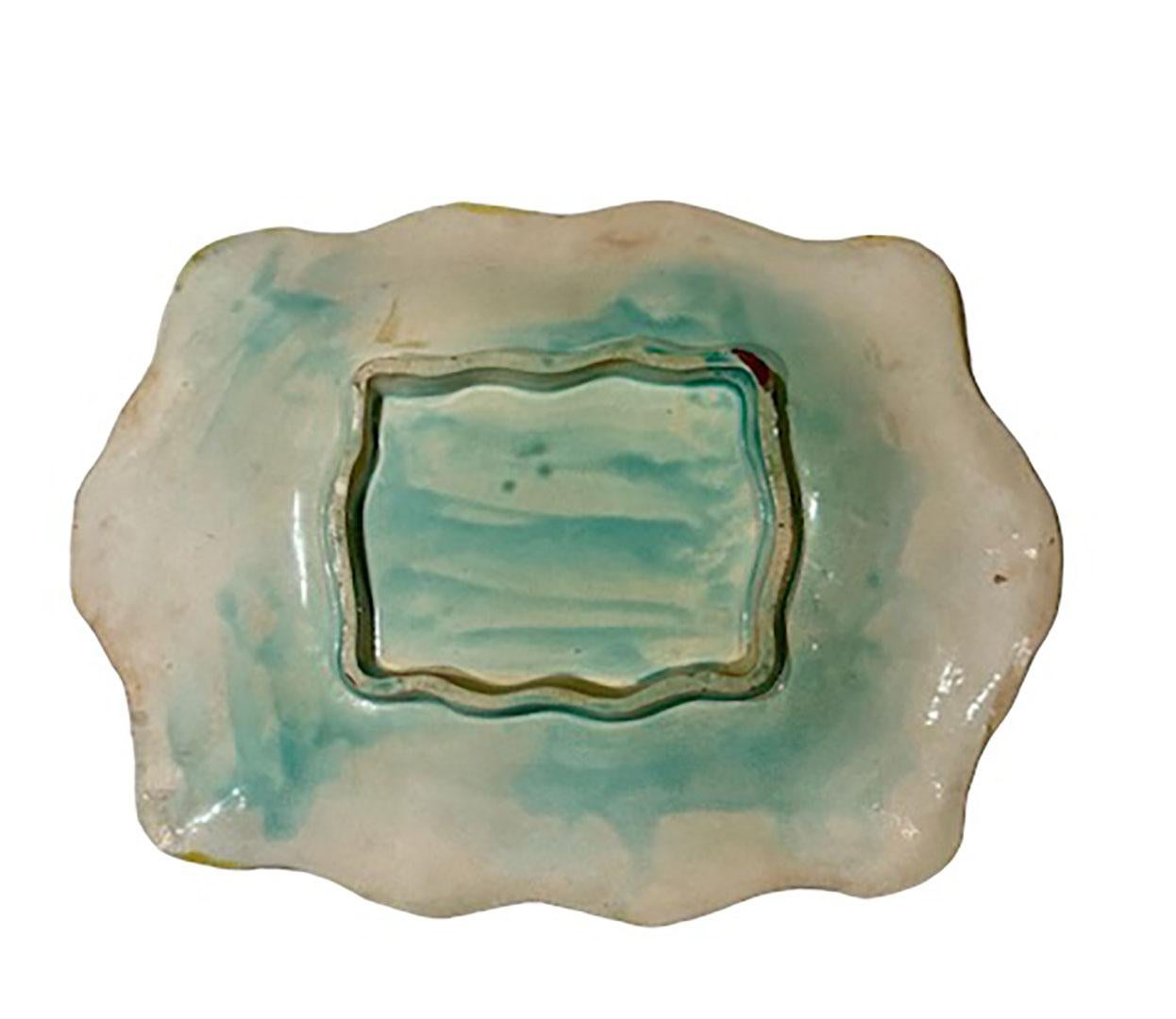 Majolica Green Dish For Sale 2