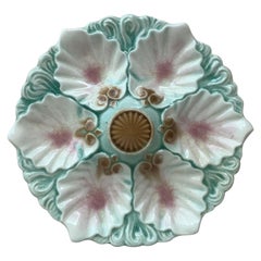 Majolica Handled Oyster Plate Orchies, circa 1890