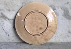 Majolica Head Pig Plate Orchies, circa 1900