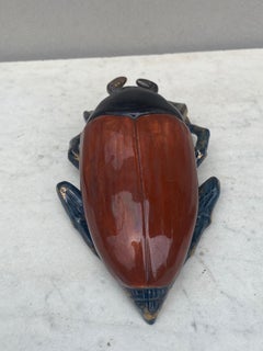 Majolica Insect Wall Pocket Fives Lille, circa 1890