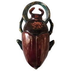 Majolica Insect Wall Pocket Fives Lille, circa 1890