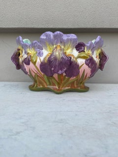 Majolica Iris Jardiniere Jerome Massier Fils, circa 1900