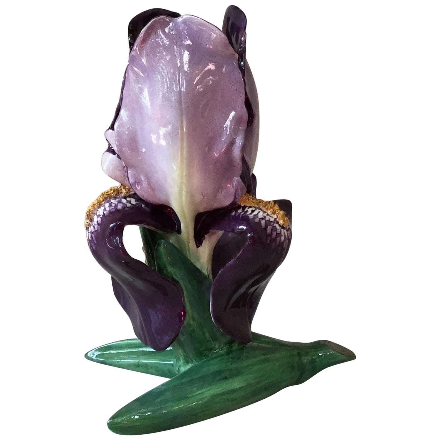 Vase Iris en majolique de Massier, vers 1880