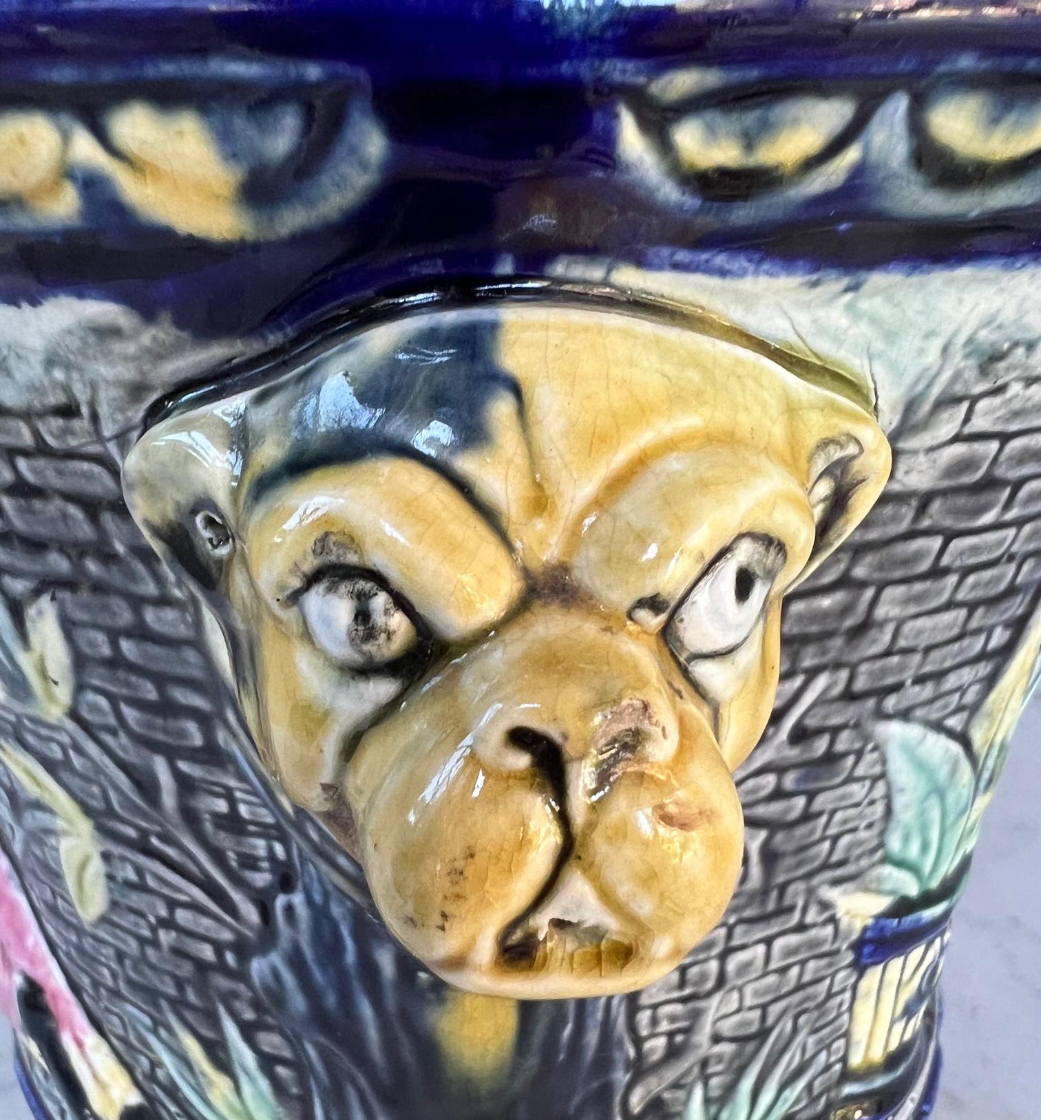 Majolica Jardiniere by Wasmuel, Circa 1880's 1