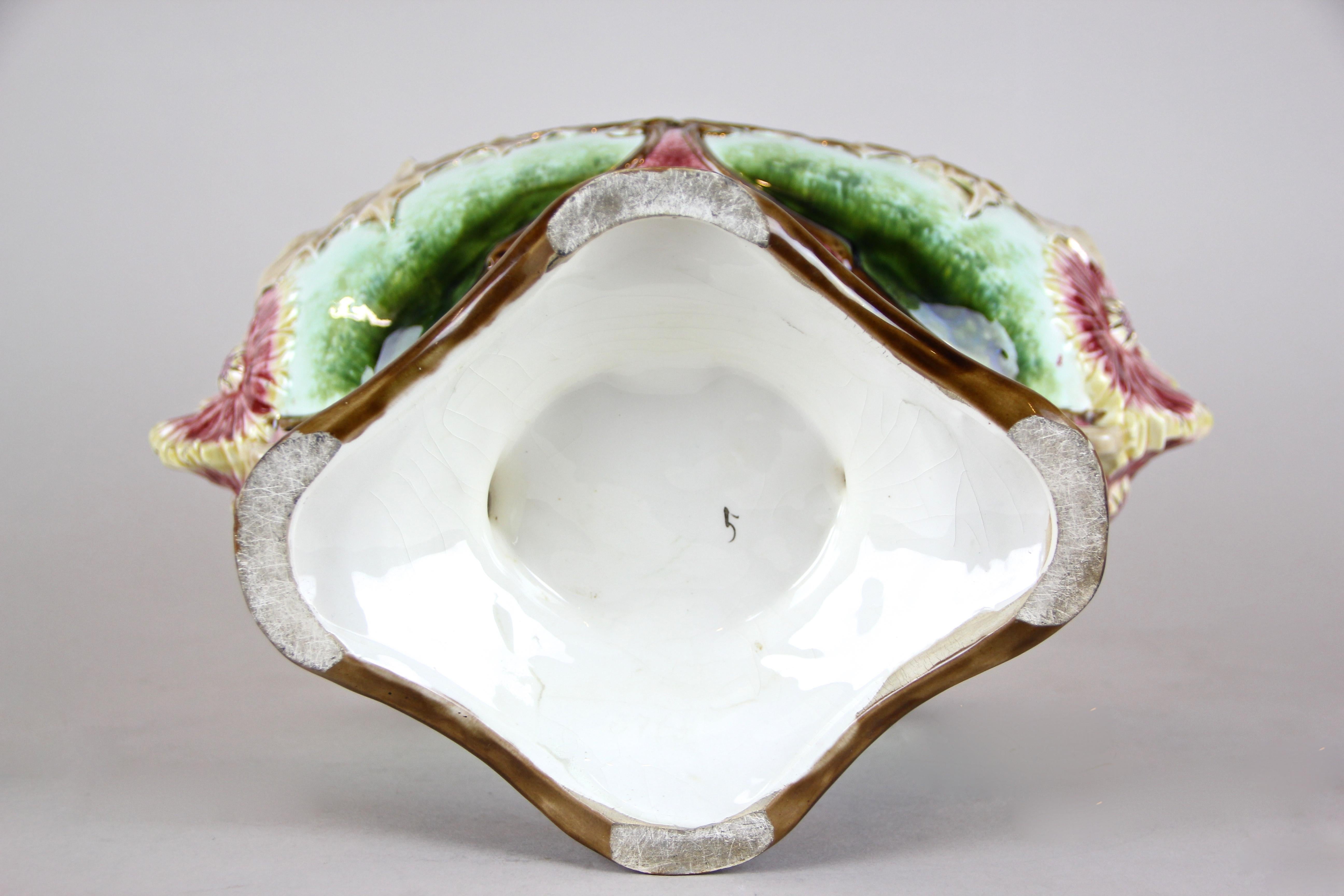 Majolica Jardinière/ Centerpiece Attributed to J. Dressler, Bohemia, circa 1905 13