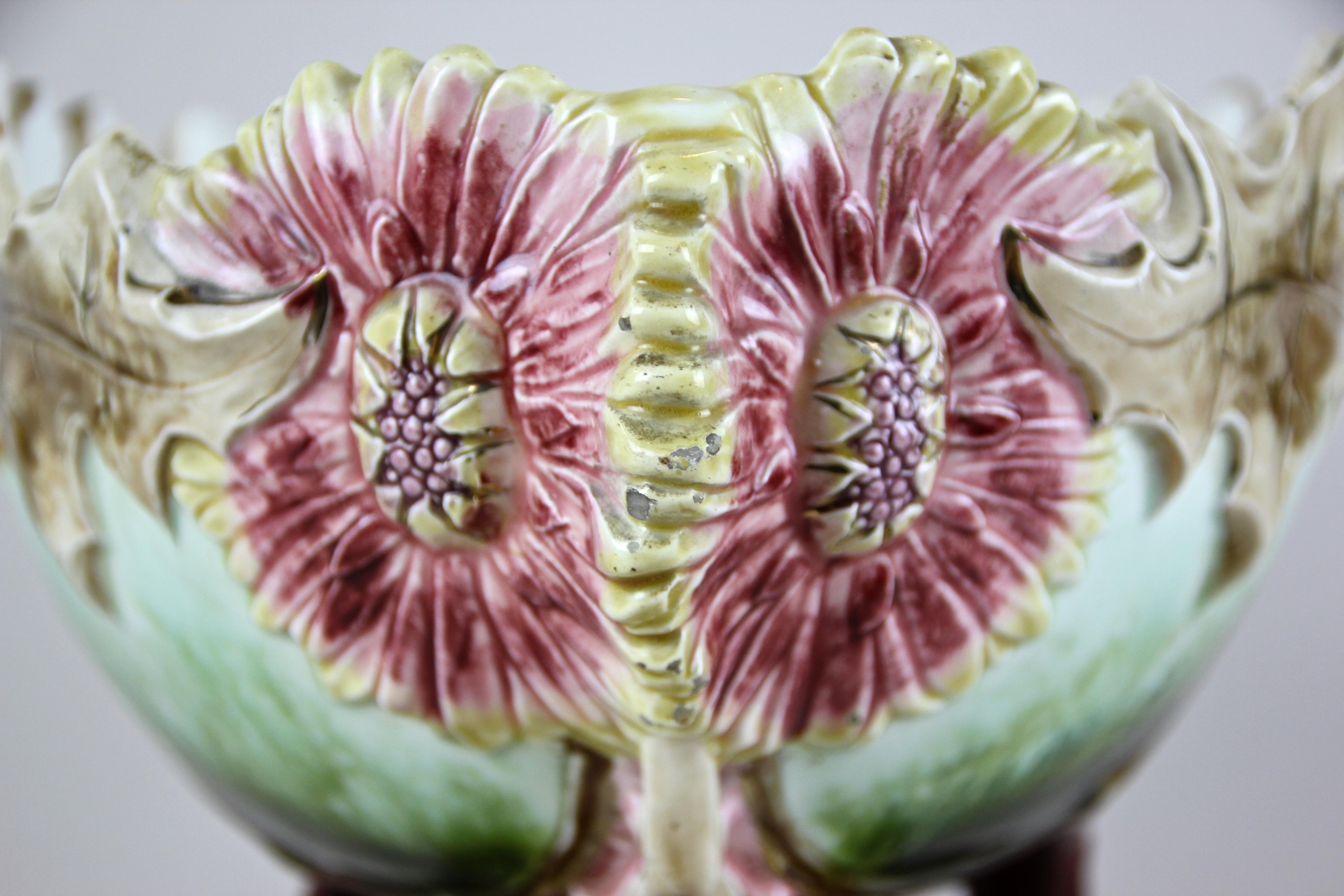 20th Century Majolica Jardinière/ Centerpiece Attributed to J. Dressler, Bohemia, circa 1905