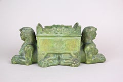 Majolica Jardiniere "Sphinx" by Julius Dressler, Austria, circa 1900