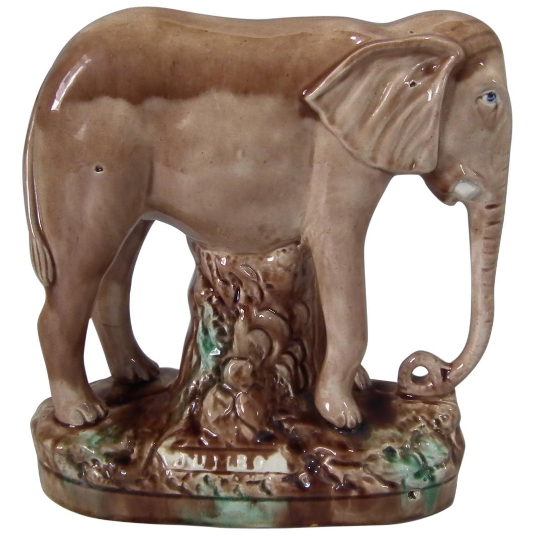 Majolica 'Jumbo' Elephant Figure For Sale