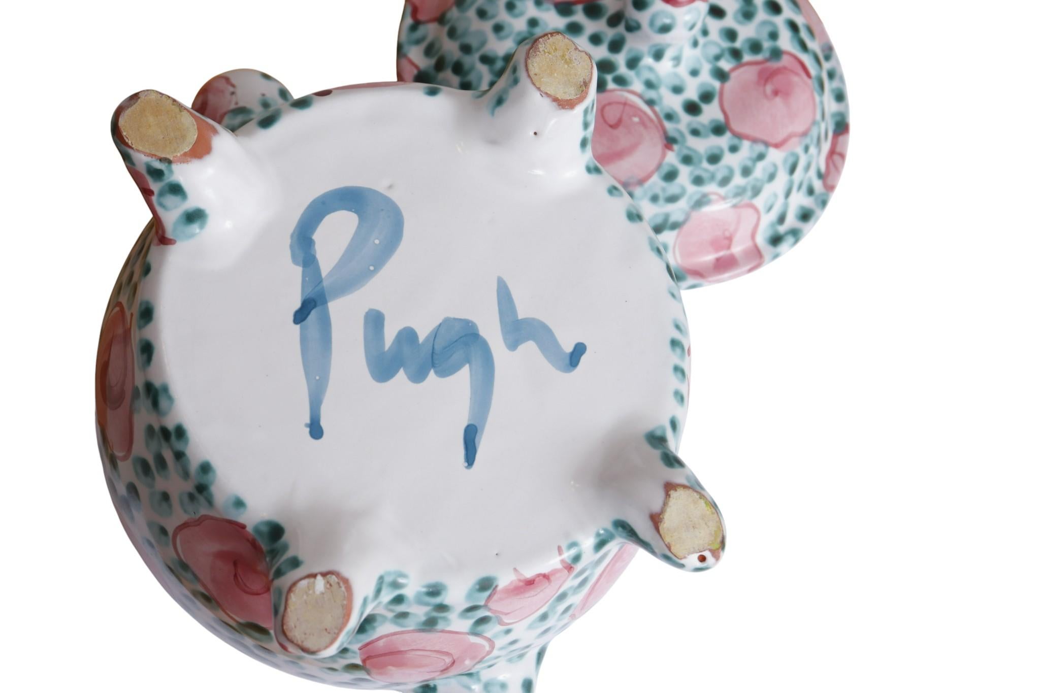 Vasetto con coperchio in maiolica di Jan Pugh in vendita 1
