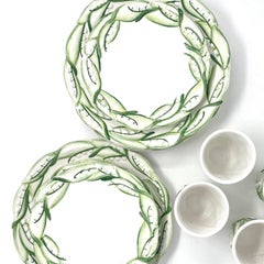 Majolika-Salatteller Lily of the Valley, handgefertigt in Italien, S/4