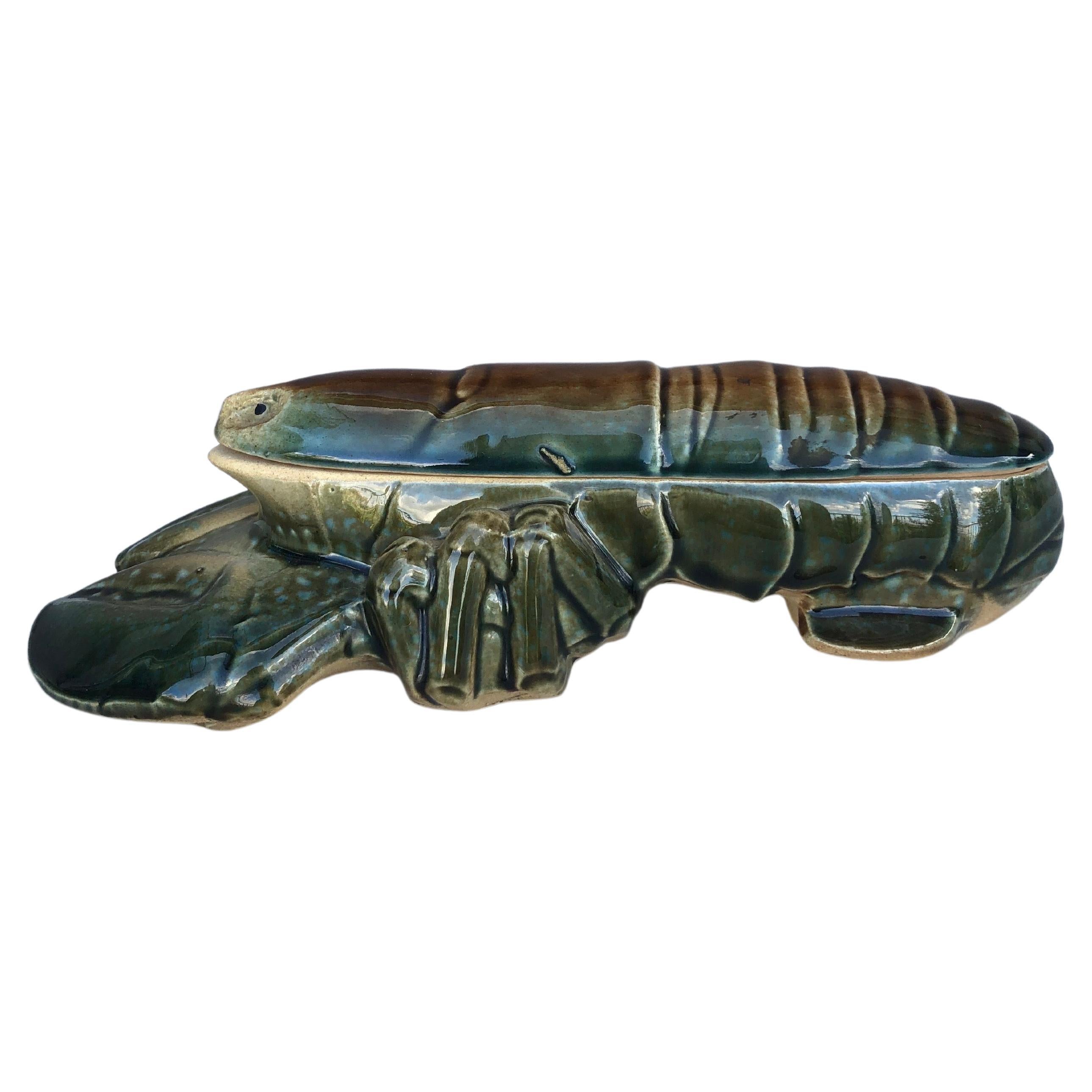 Majolica Lobster Tureen, circa 1950 For Sale