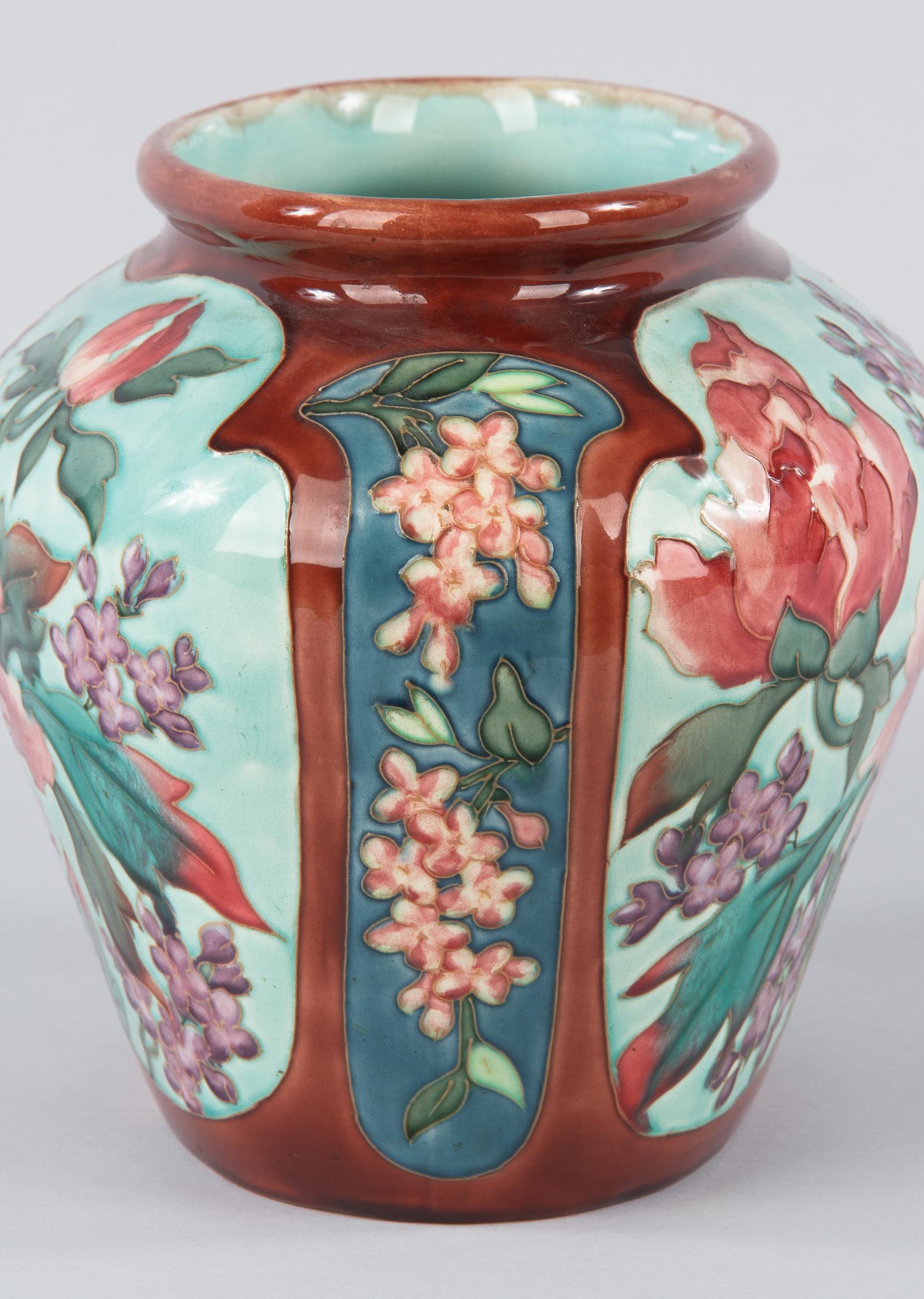 Majolica Longchamp Ceramic Urn, Early 1900s 6