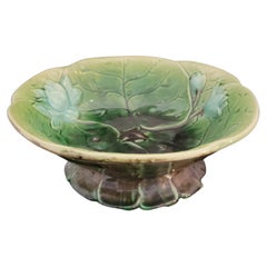 Majolica Lotus Bowl, Attributed to Holdcroft