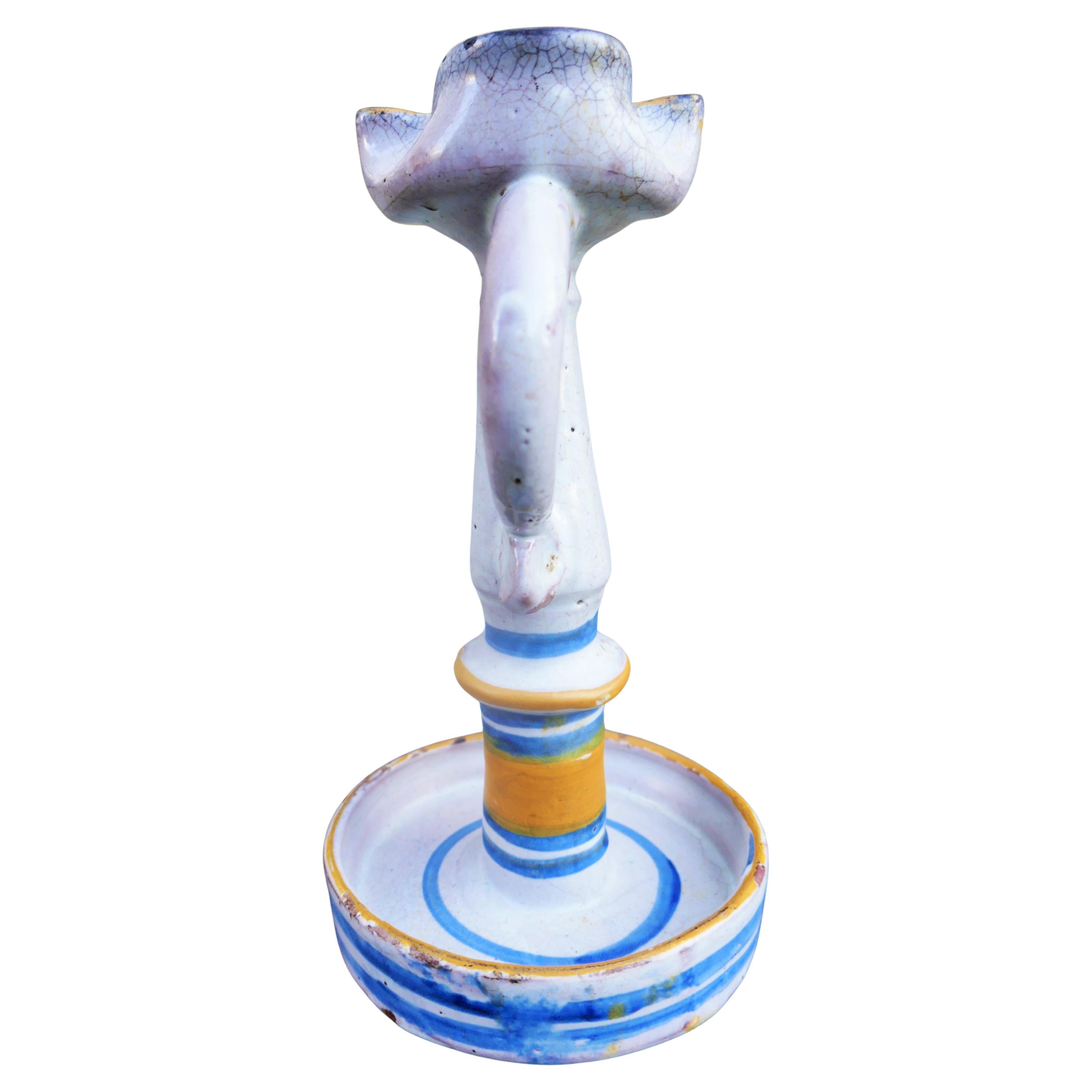 Majolica lume cuollomozzo produced in Vietri sul mare or Caltagirone In condizioni discrete in vendita a Lugo, IT