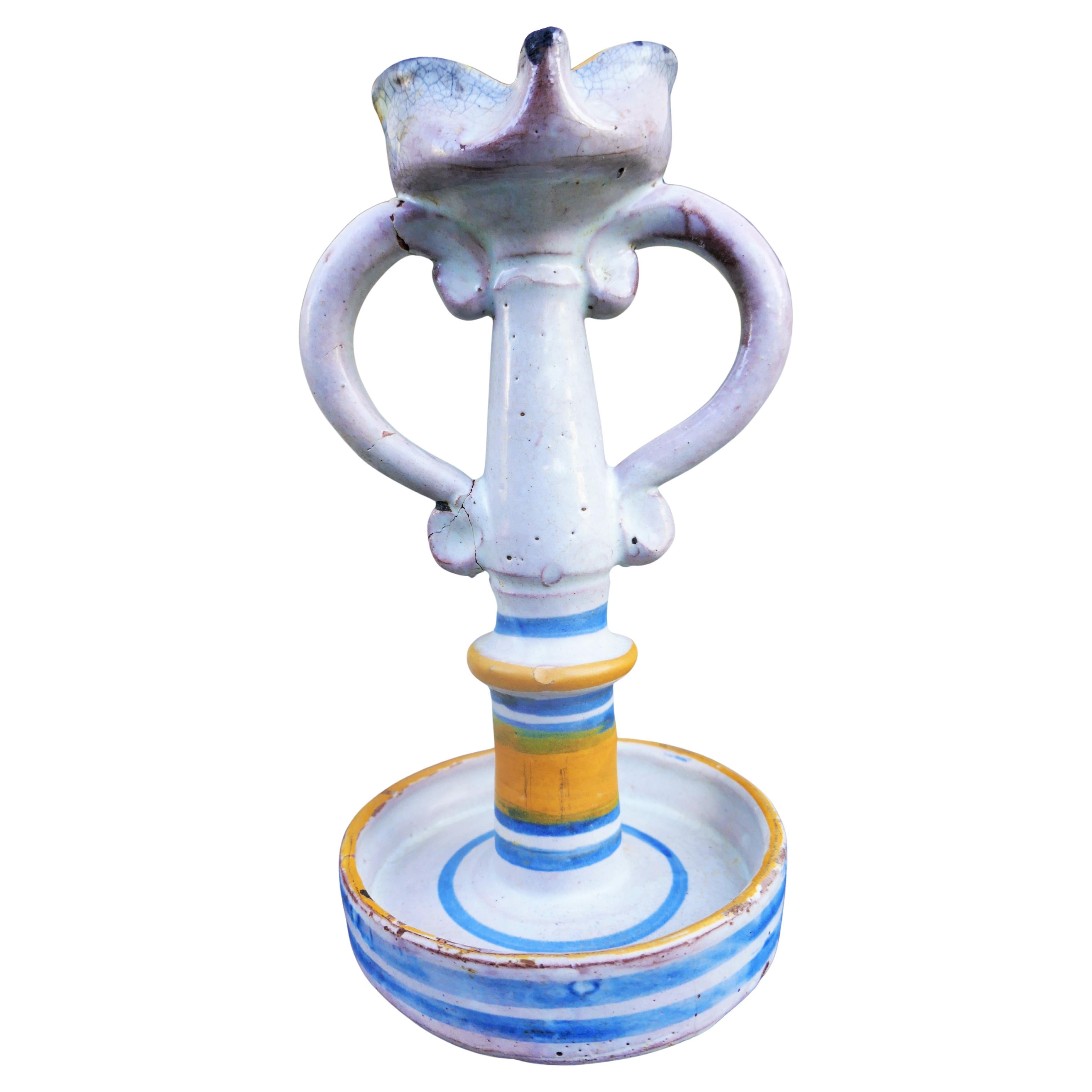 Majolica lume cuollomozzo produced in Vietri sul mare or Caltagirone in vendita