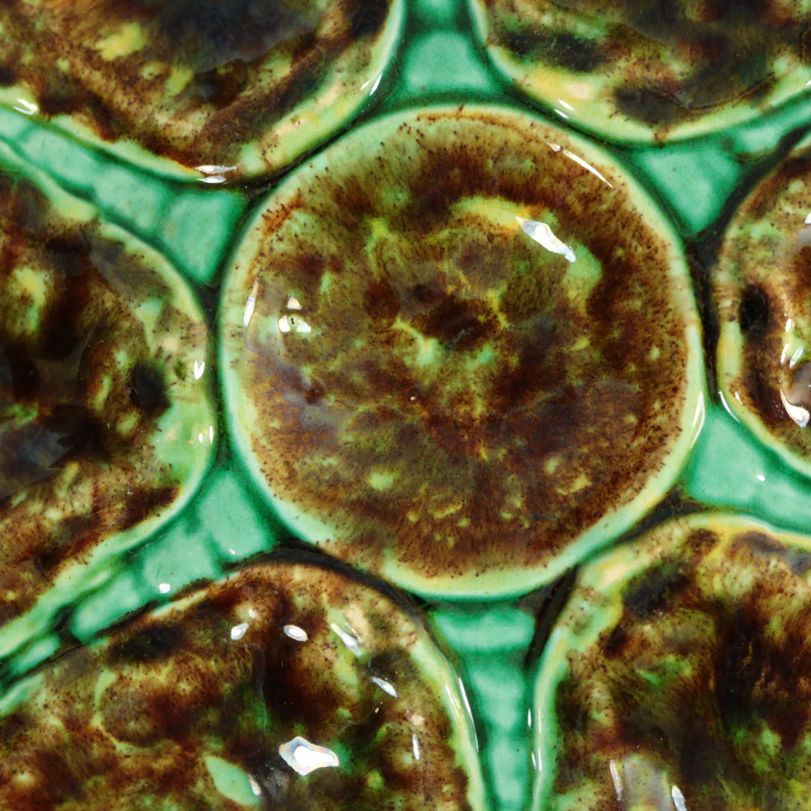 Majolica Mottled Oyster Plate 1