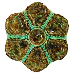 Majolica Mottled Oyster Plate