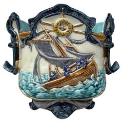 Vaso in maiolica nautico CIRCA, circa 1880