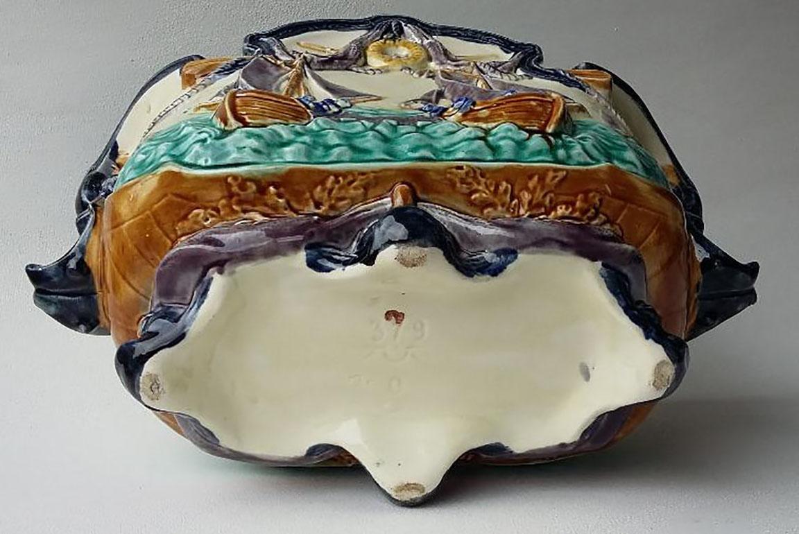 Victorian Majolica Nautical Jardiniere Onnaing, circa 1880 For Sale