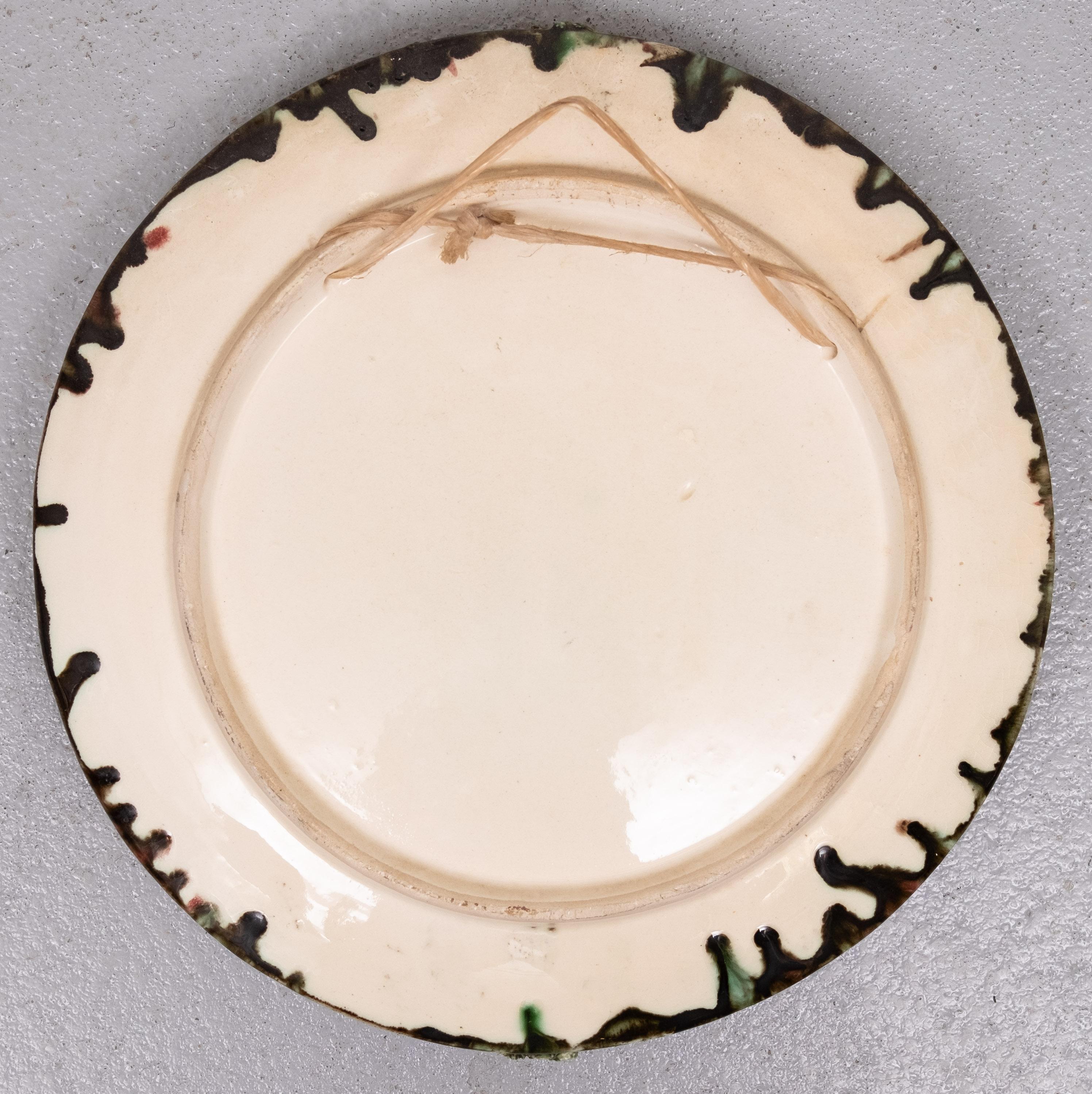Piatto da parete in maiolica Ocean Sea Crab. Piatto tradizionale di Caldas Da Rainha degli anni '40 2