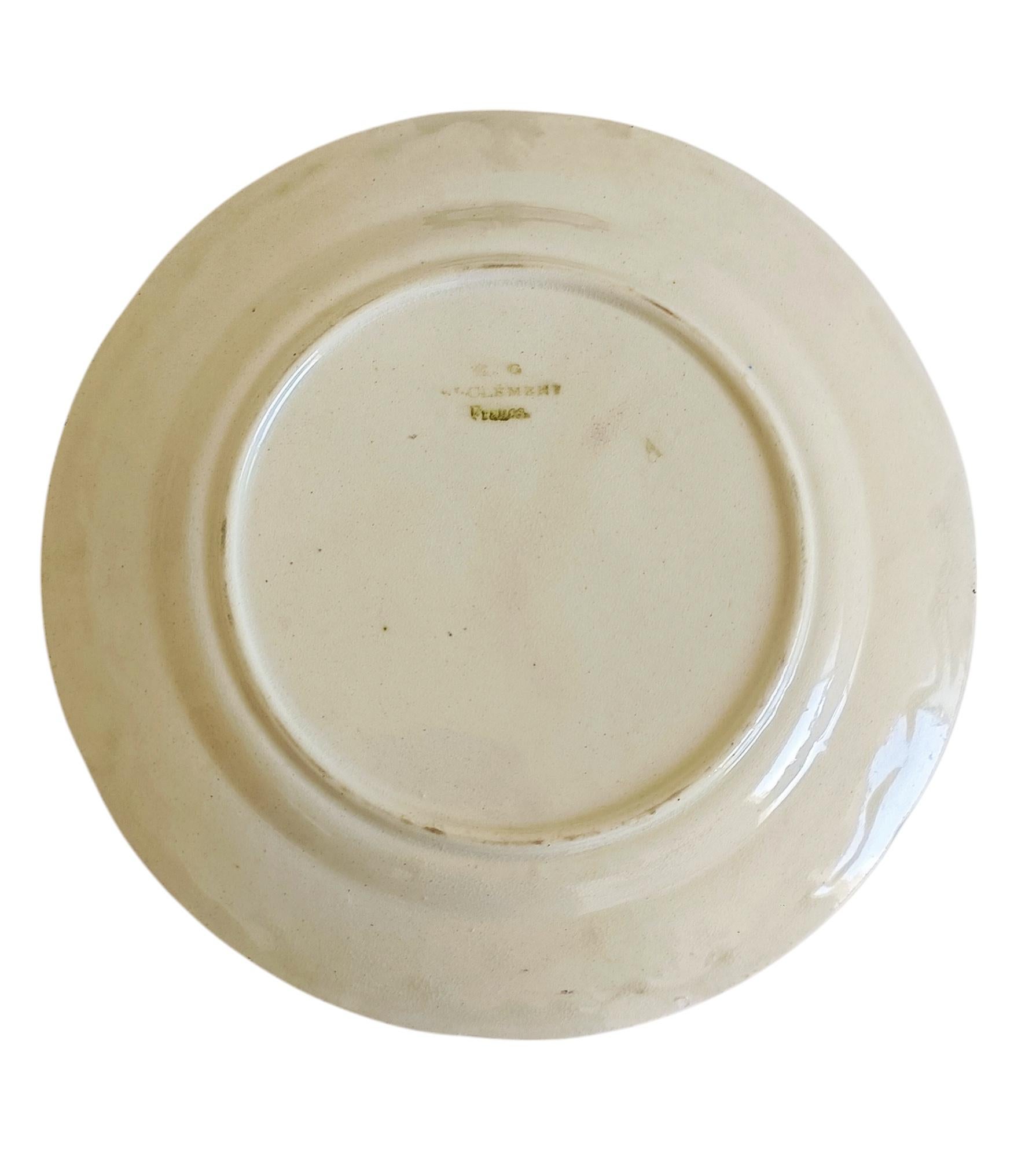 Piatto di arance in maiolica di Keller & Guerin Saint Clement, Francia, 1900 in vendita 4