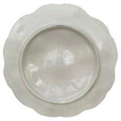 Majolica Oyster Blue Starfish Plate Digoin, circa 1900