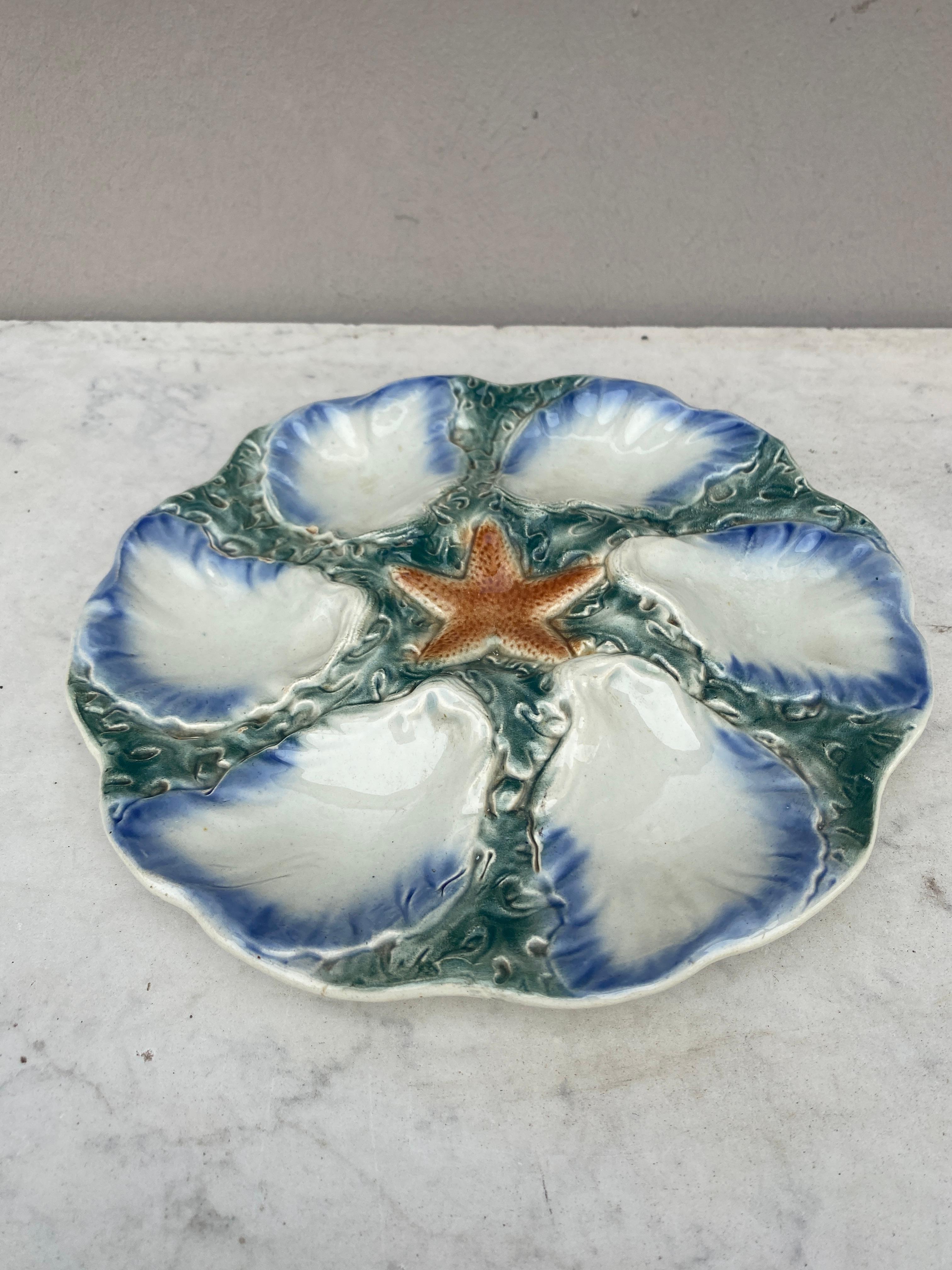 majolica oyster plates