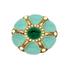 Plato Ostra de Mayólica de Minton 1876 Turquesa