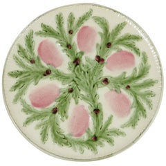 Majolica Oyster Plate Choisy le Roi, circa 1880, 2 available