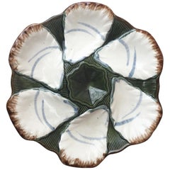 Majolica Oyster Plate Longchamp, circa 1900