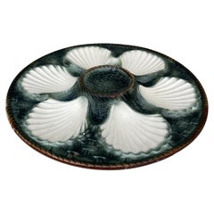Majolica Oyster Plate Longchamp, circa 1930