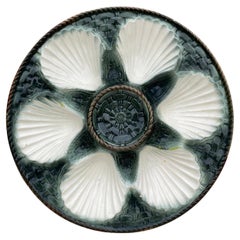 Majolica Oyster Plate Longchamp, circa 1930